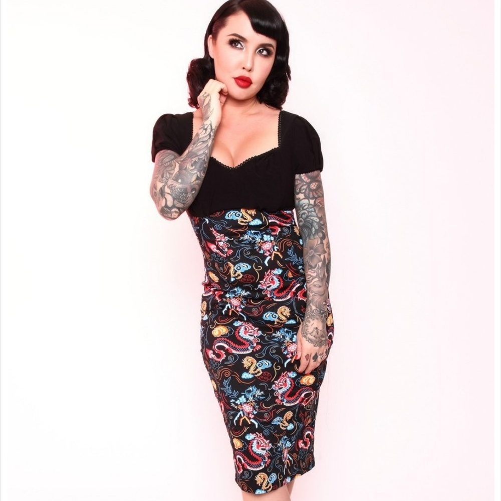 Mary ann dress in dragon print by PUG